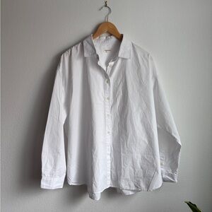 Thread & Supply Women’s Long Sleeve White Button Up Shirt size XL